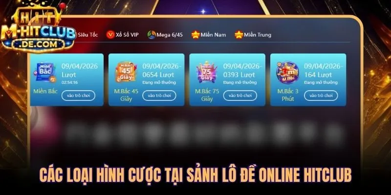 Lô đề online Hitclub với danh mục đa dạng và tỷ lệ thưởng riêng biệt